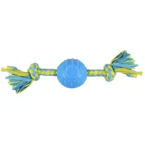 Flamingo Spielzeug TPR Spector - Schnur mit 2 Knoten und blauem Ball