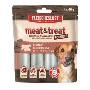Fleischeslust - meat & treat Rinderleberwurst - 4 x 40g