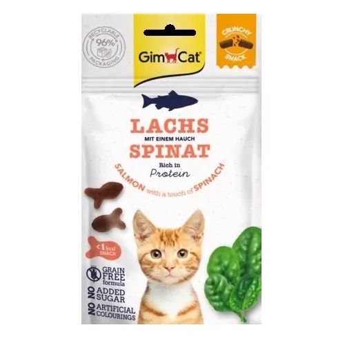 GimCat - Crunchy Snack Lachs mit Spinat 50g