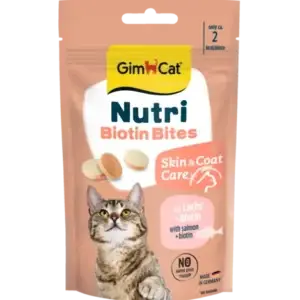 GimCat Nutri Biotin Bites Skin & Coas Care mit Lachs + Biotin 40g