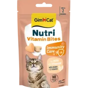 GimCat Nutri Vitamin Bites Immunity Care mit Huhn + 12 Vitamine 40g
