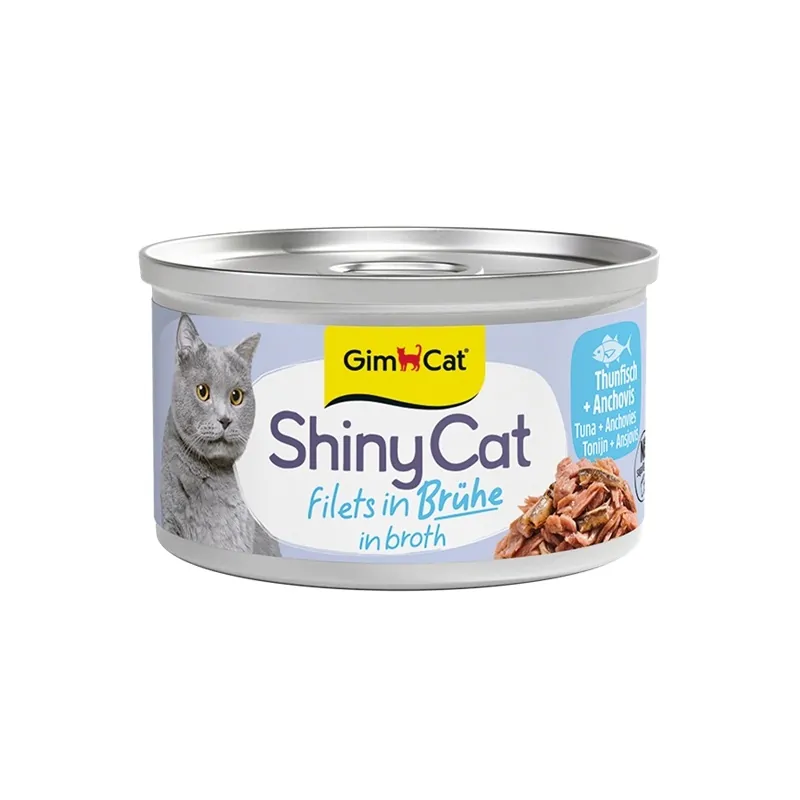 GimCat - ShinyCat Filet in Brühe Thunfisch mit Anchovis 70 g
