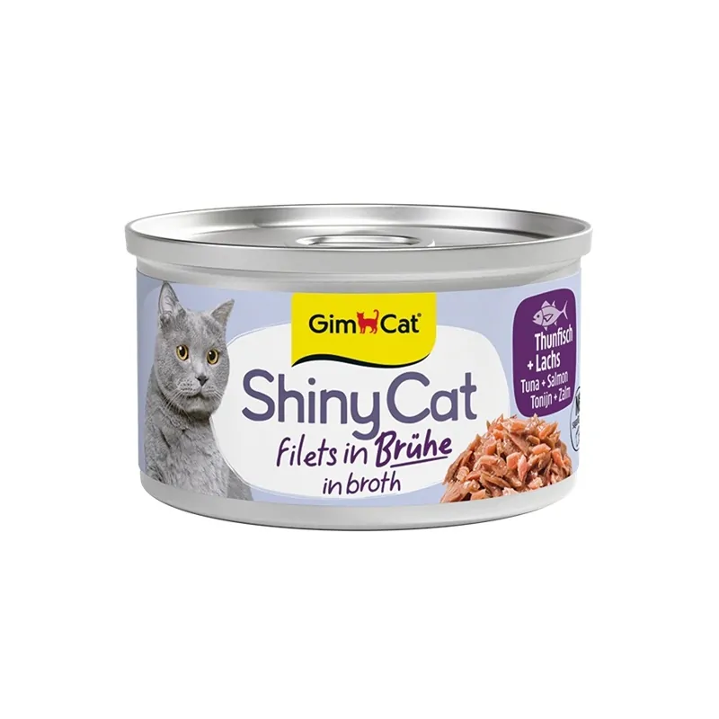 GimCat - ShinyCat Filet in Brühe Thunfisch mit Lachs 70 g