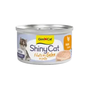 GimCat ShinyCat Kitten Complete in Jelly Huhn 70g