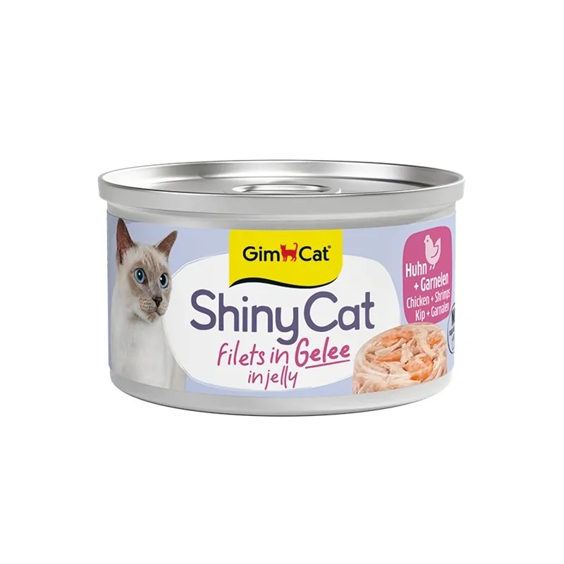 GimCat - ShinyCat in Gelee Hühnchen mit Garnelen, 70 g
