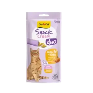 GimCat Snack Cream Duo Huhn mit Kürbis 6 x 15g
