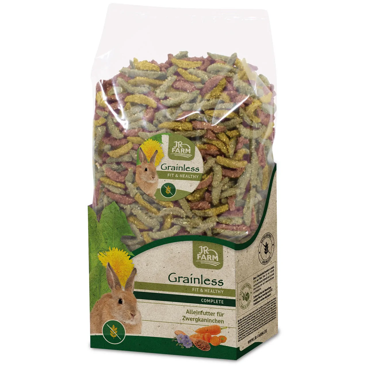 JR-Farm Grainless Complete Alleinfutter für Zwergkaninchen 600g