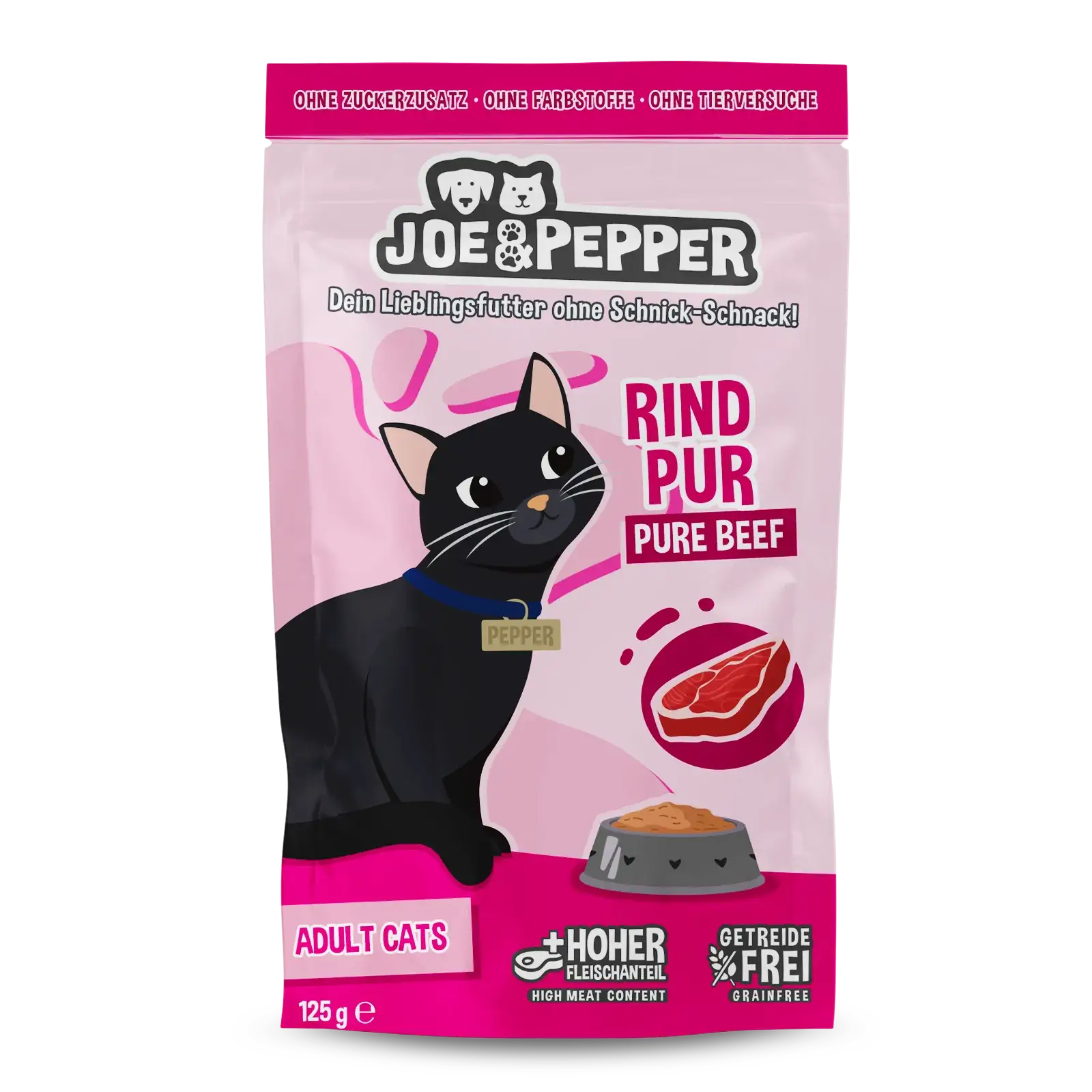 Joe & Pepper Cat Rind pur 125g Pouch