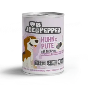Joe & Pepper Dog - Huhn & Pute mit Möhren - 400g