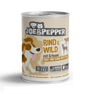 Joe & Pepper Dog - Rind & Wild mit Erbsen - 400g