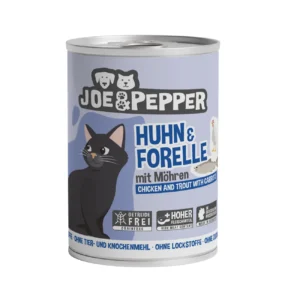 Joe & Pepper Cat - Huhn & Forelle mit Möhren - 400g