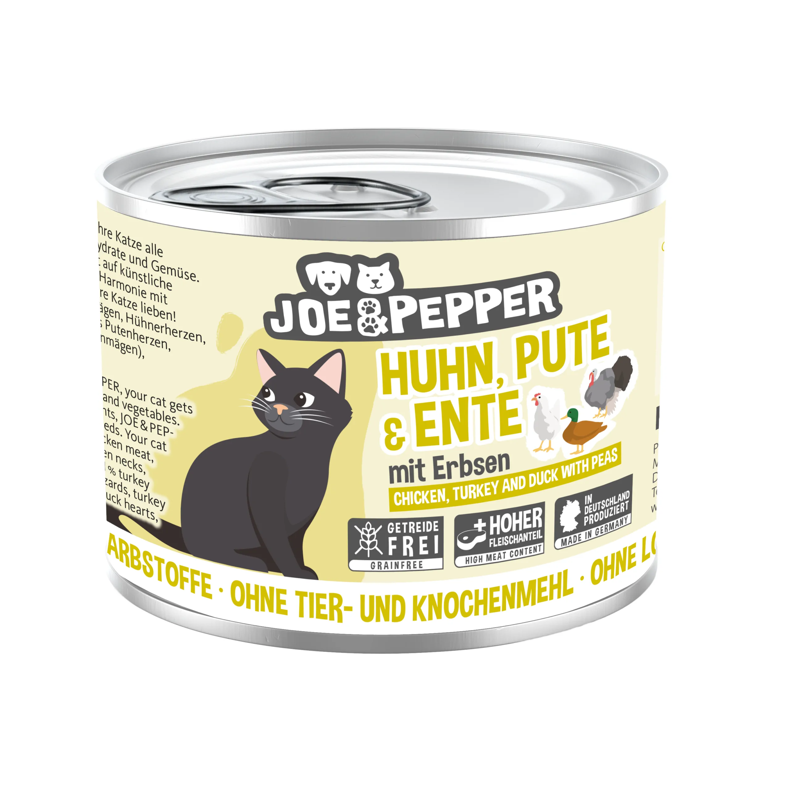 Joe & Pepper Cat - Huhn, Pute & Ente mit Erbsen