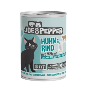 Joe & Pepper Cat - Huhn & Rind mit Möhren - 400g