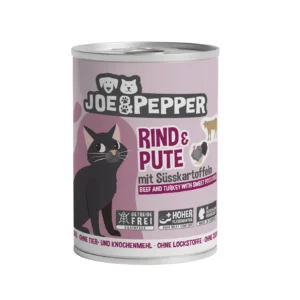 Joe & Pepper Cat - Rind & Pute mit Süsskartoffeln - 400g