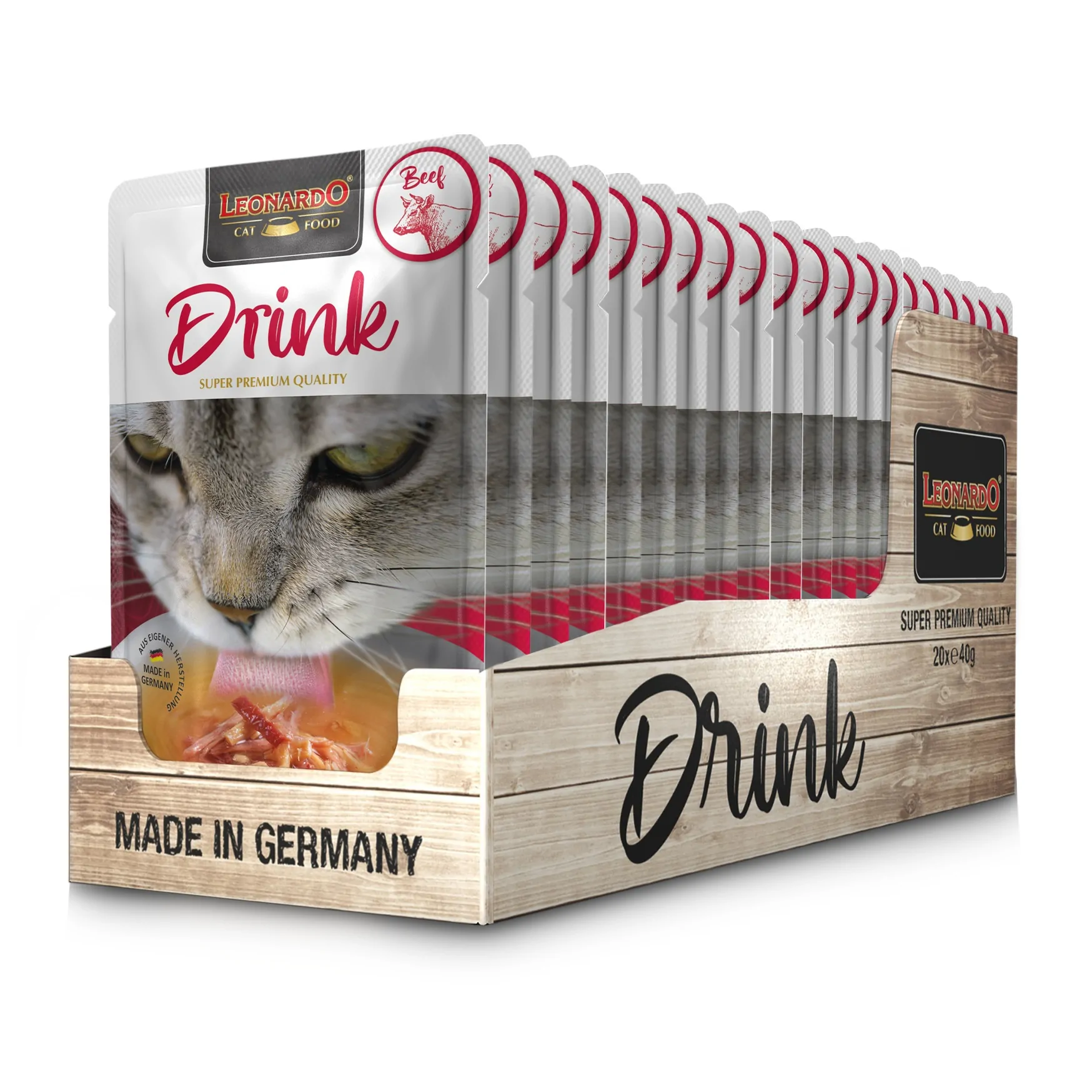 Leonardo Drink Beef 40g – Bild 2