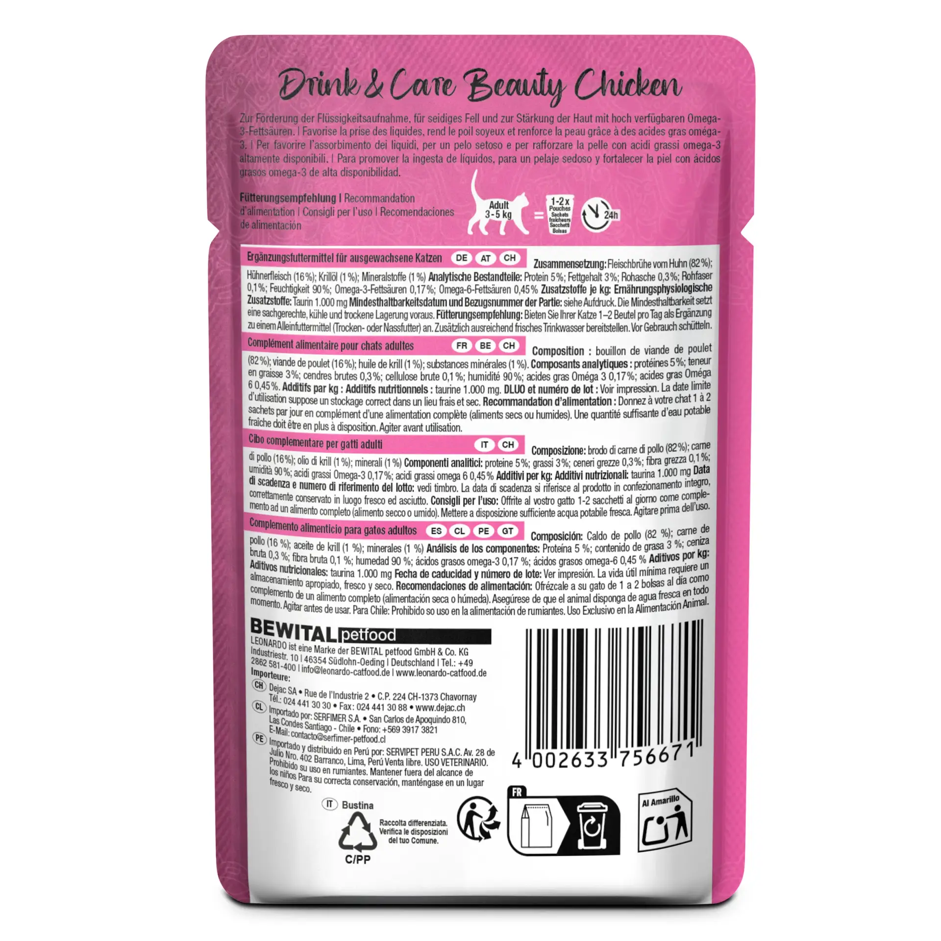 Leonardo Drink & Care Beauty Chicken 40g – Bild 4