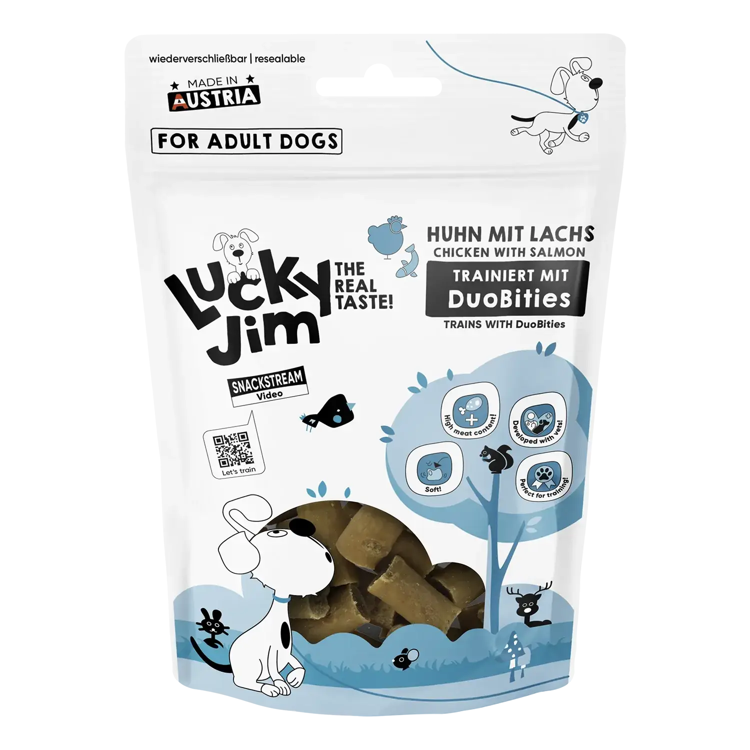 Lucky Jim® DuoBities Huhn mit Lachs 70g