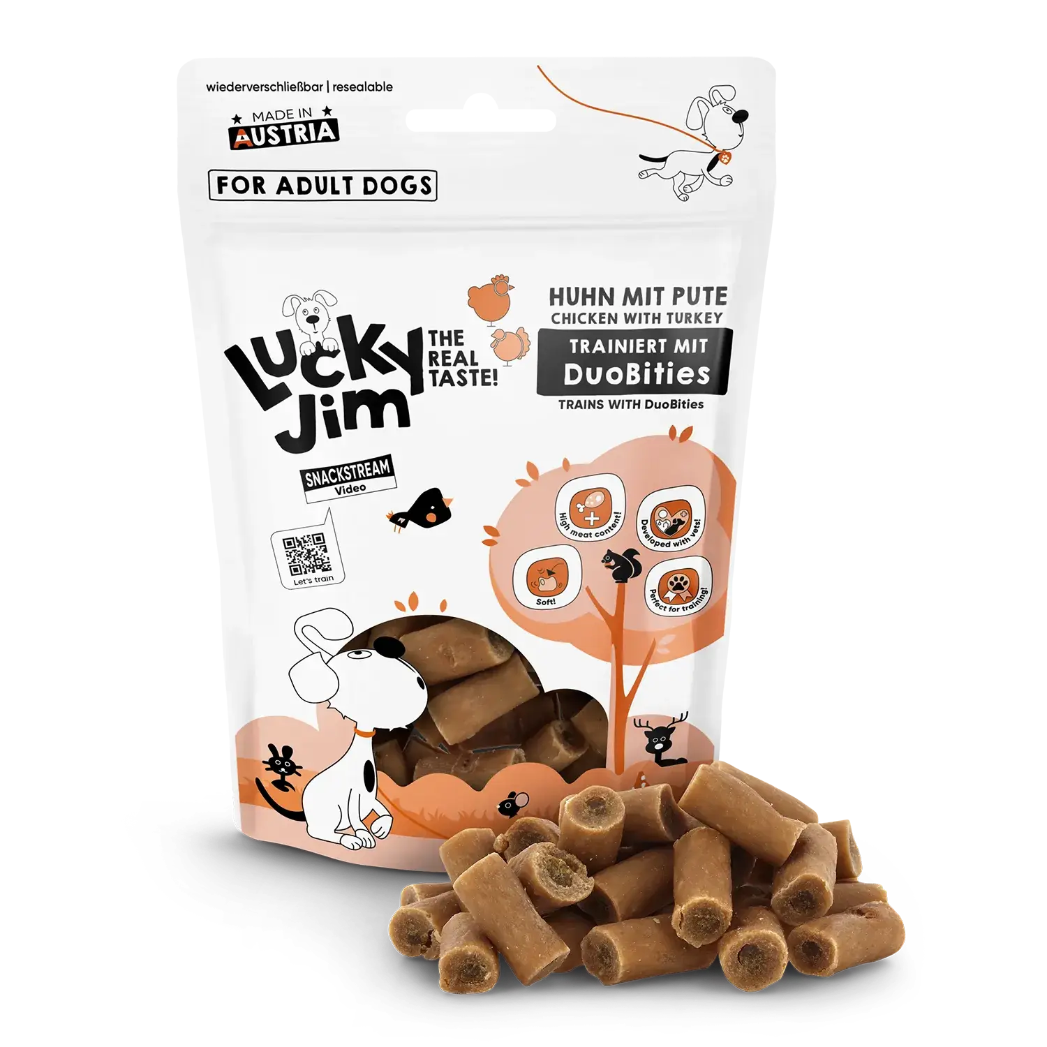 Lucky Jim® DuoBities Huhn mit Pute 70g – Bild 2