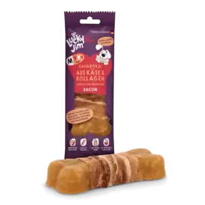 Lucky Jim® Käse- & Kollagenkauknochen mit Bacon - 60g