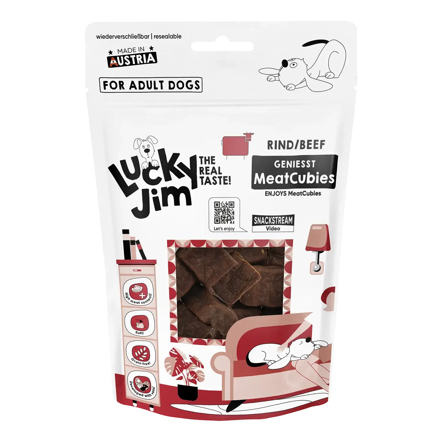 Lucky Jim® MeatCubies Rind 70g