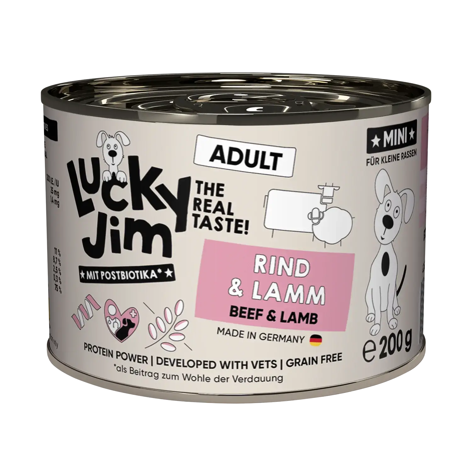 Lucky Jim® Mini Adult Rind & Lamm - Dose