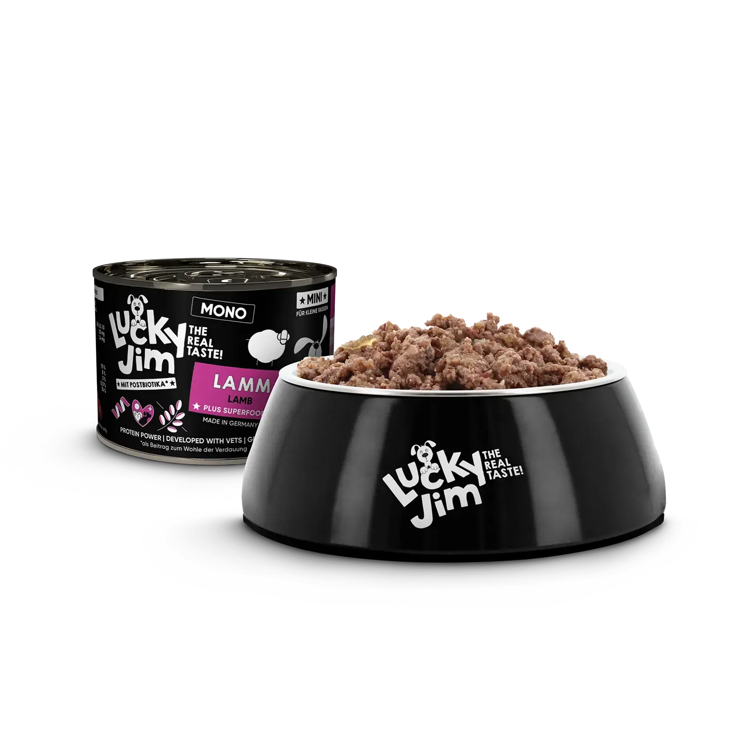Lucky Jim® Mini Mono Lamm 200g - Dose – Bild 6