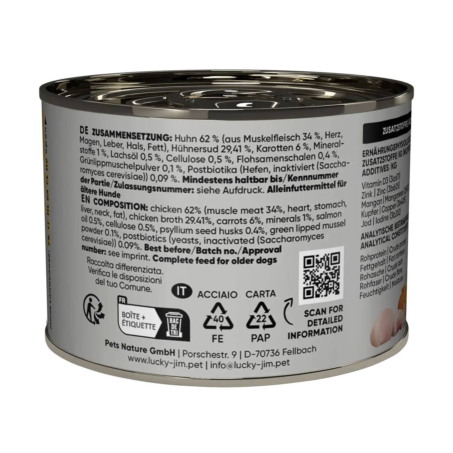 Lucky Jim® Mini Senior Huhn 200g - Dose – Bild 2