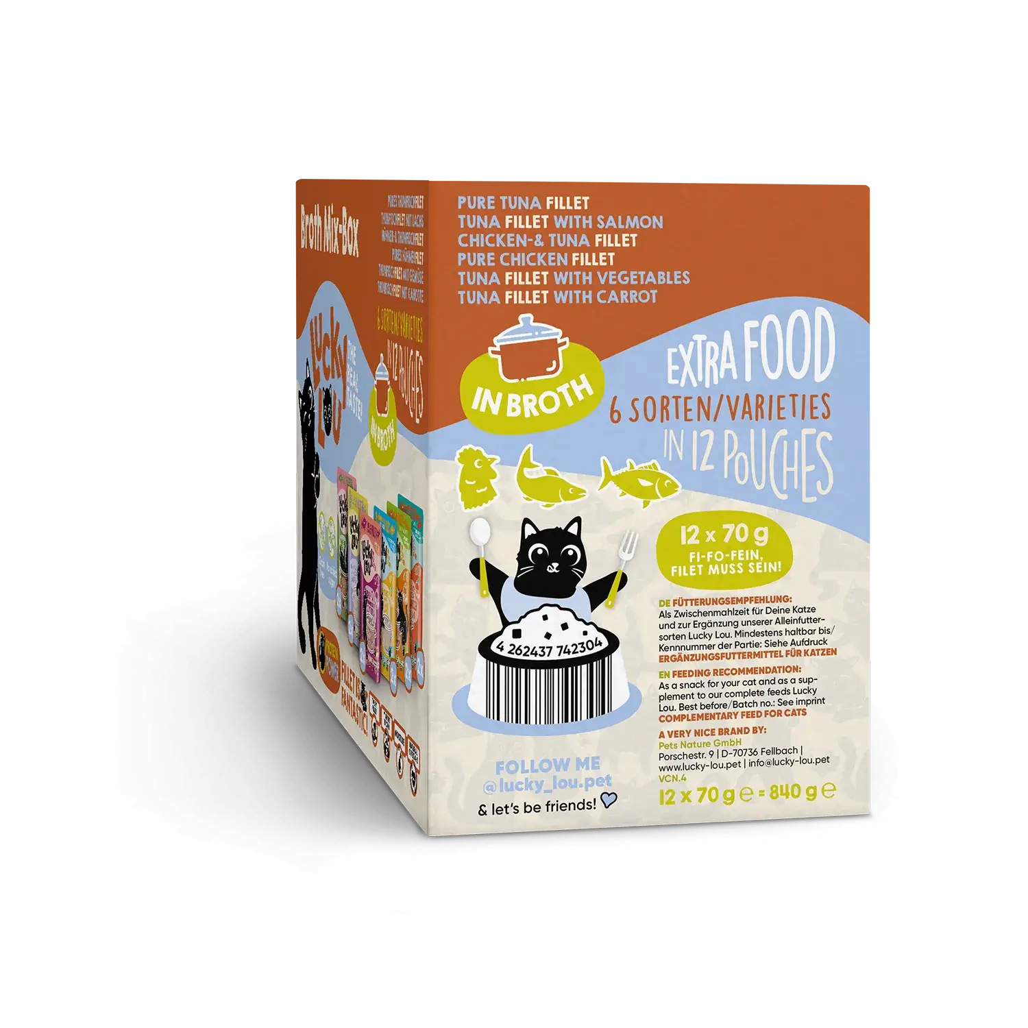 Lucky Lou Extra Food Broth-Mix-Box 12 x 70g Pouch – Bild 4