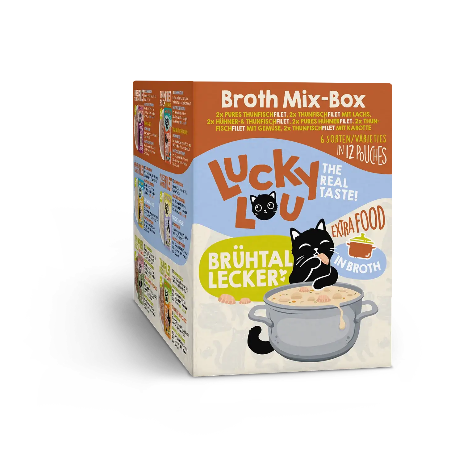 Lucky Lou Extra Food Broth-Mix-Box 12 x 70g Pouch – Bild 2