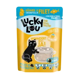 Lucky Lou Extra Food Hühner- & Thunfischfilet in Sud 70g Pouch