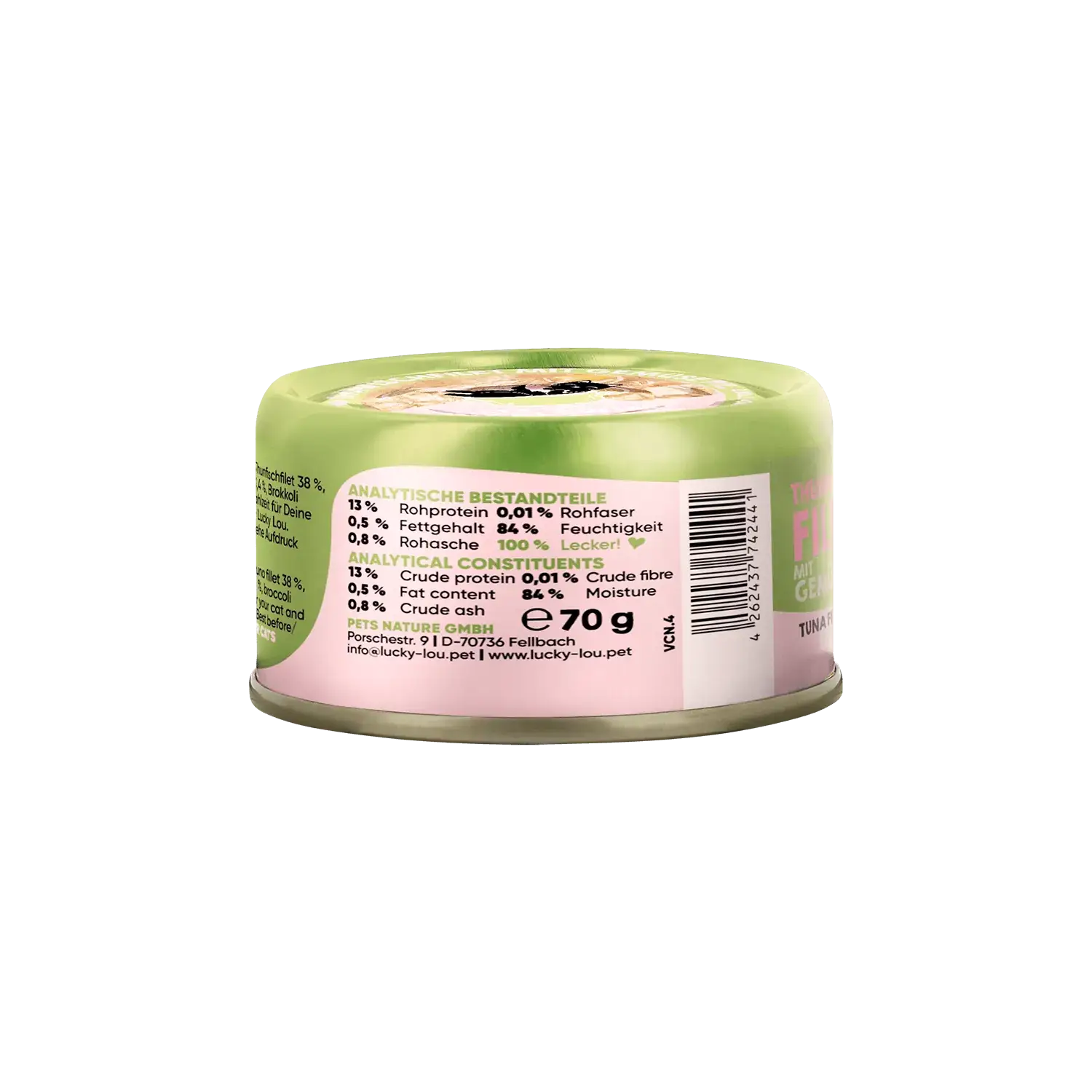 Lucky Lou Extra Food Thunfisch mit Gemüse in Sud 70g Dose – Bild 4