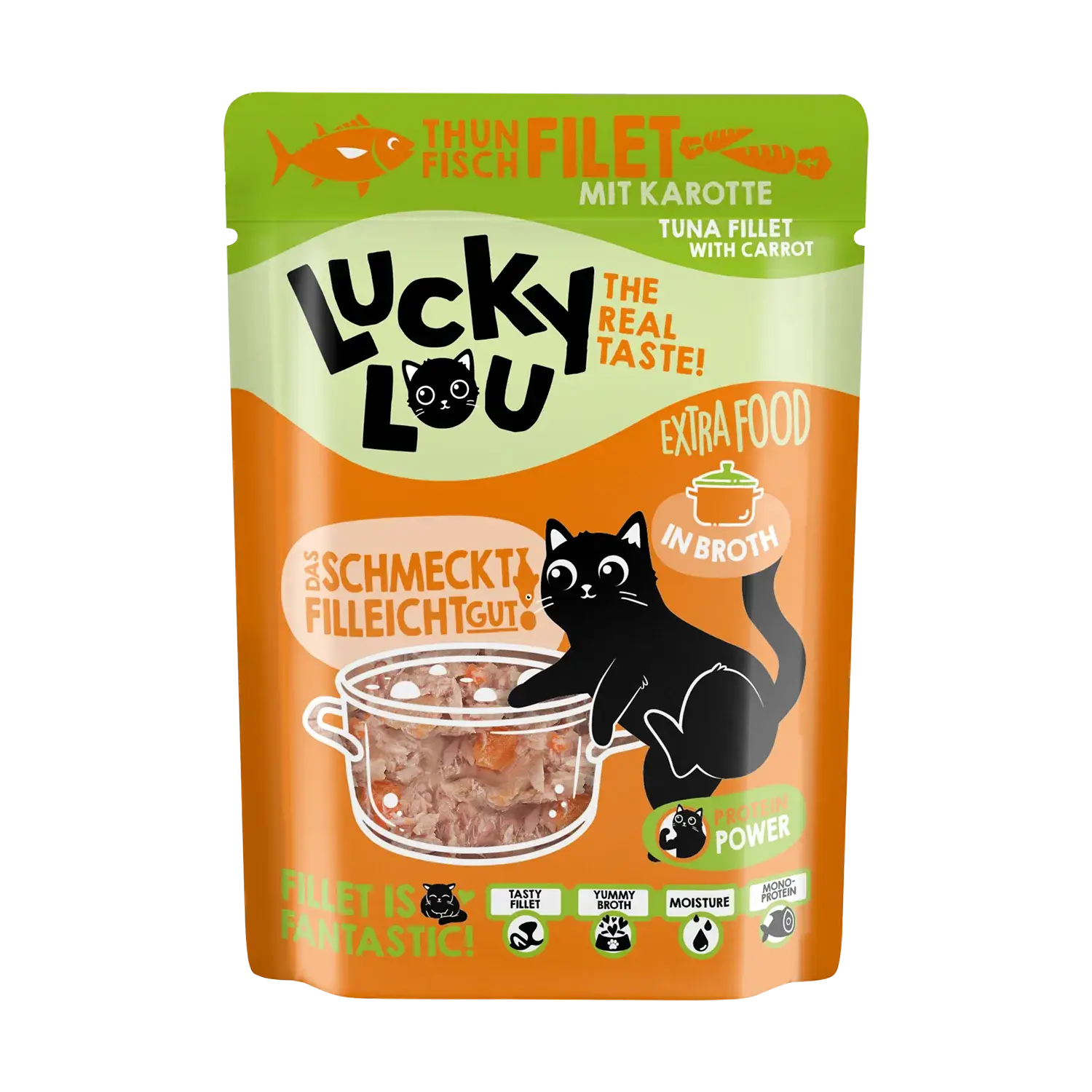 Lucky Lou Extra Food Thunfisch mit Karotte in Sud 70g Pouch