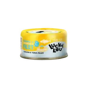 Lucky Lou Extrafood Hühner- & Thunfischfilet in Sud 70g Dose