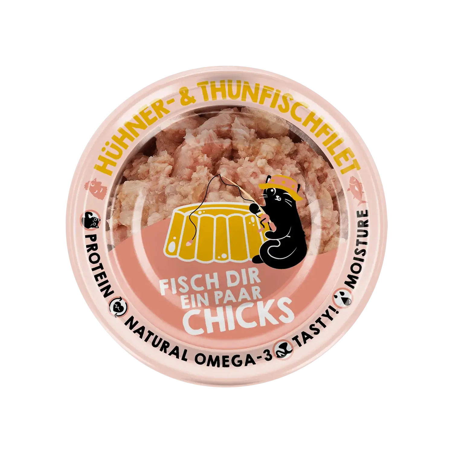 Lucky Lou Extrafood Thunfisch- & Hühnerfilet in Gelee 70g Dose – Bild 3