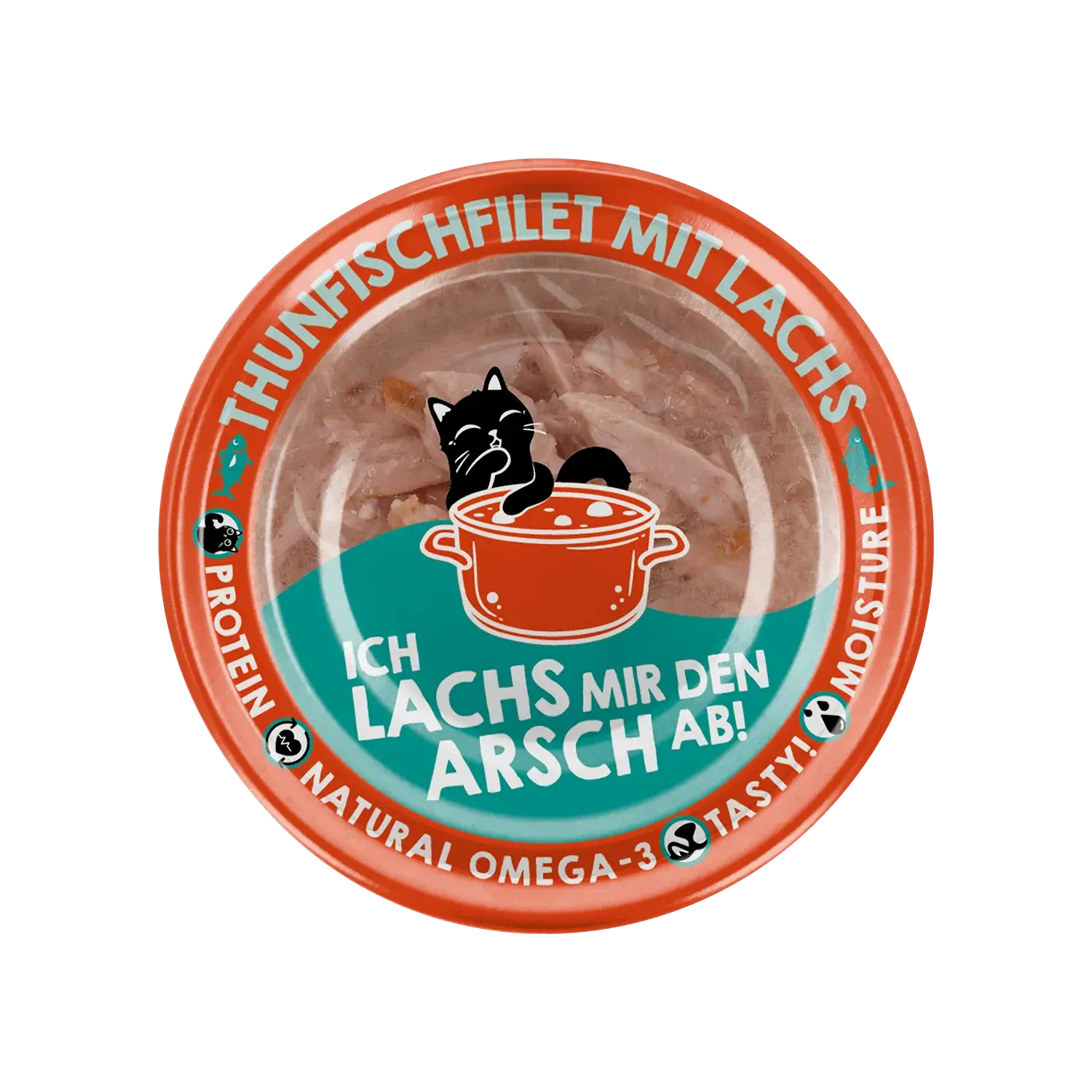 Lucky Lou Extrafood Thunfisch & Lachs in Sud 70g Dose – Bild 3