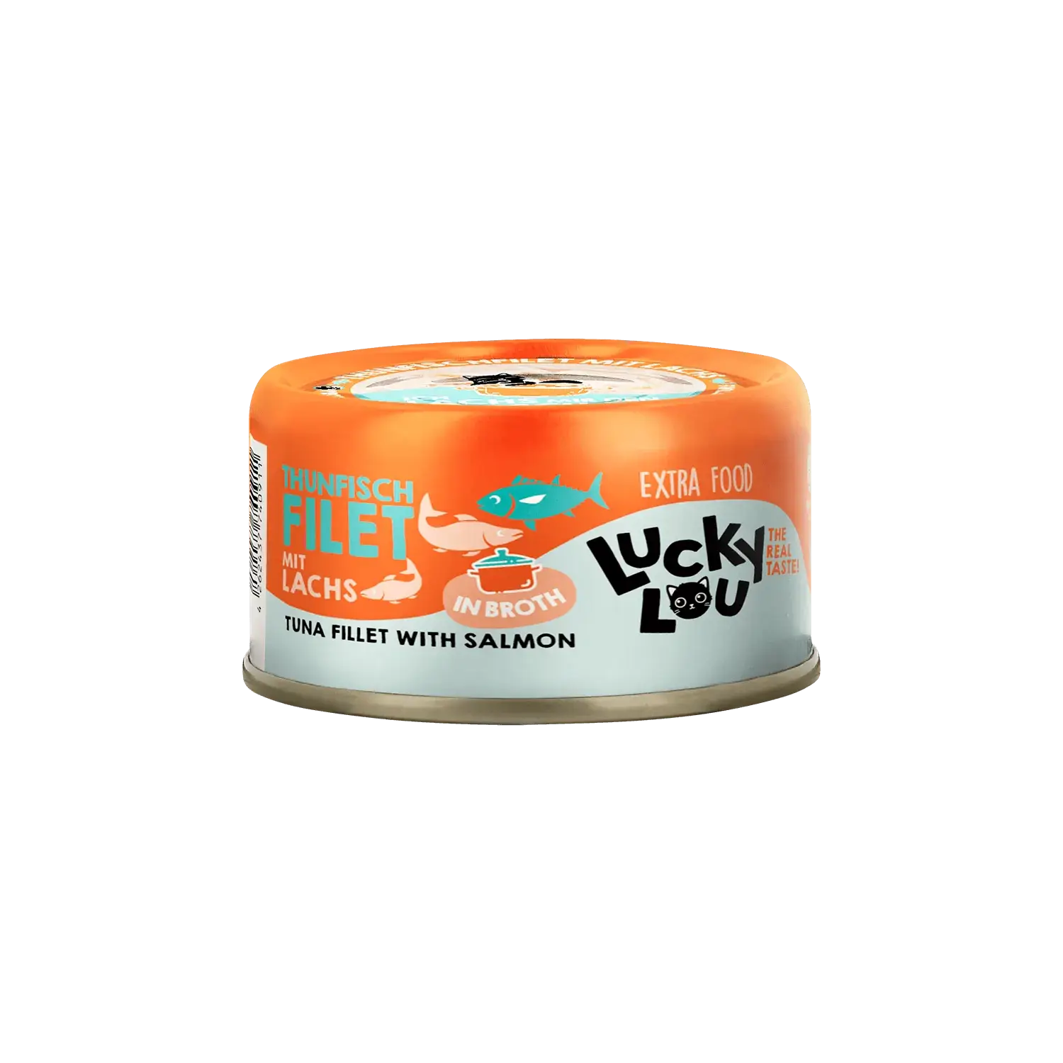 Lucky Lou Extrafood Thunfisch & Lachs in Sud 70g Dose