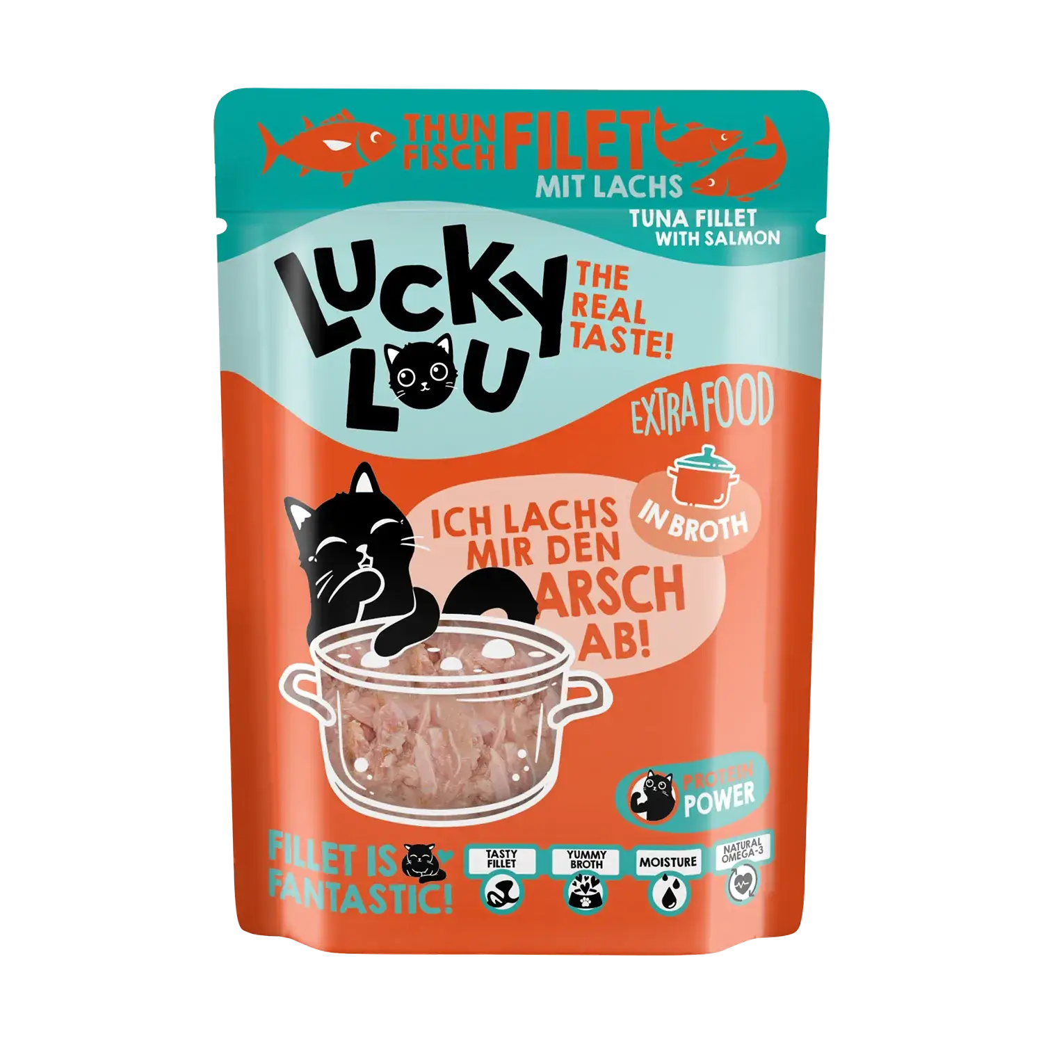 Lucky Lou Extrafood Thunfisch & Lachs in Sud 70g Pouch