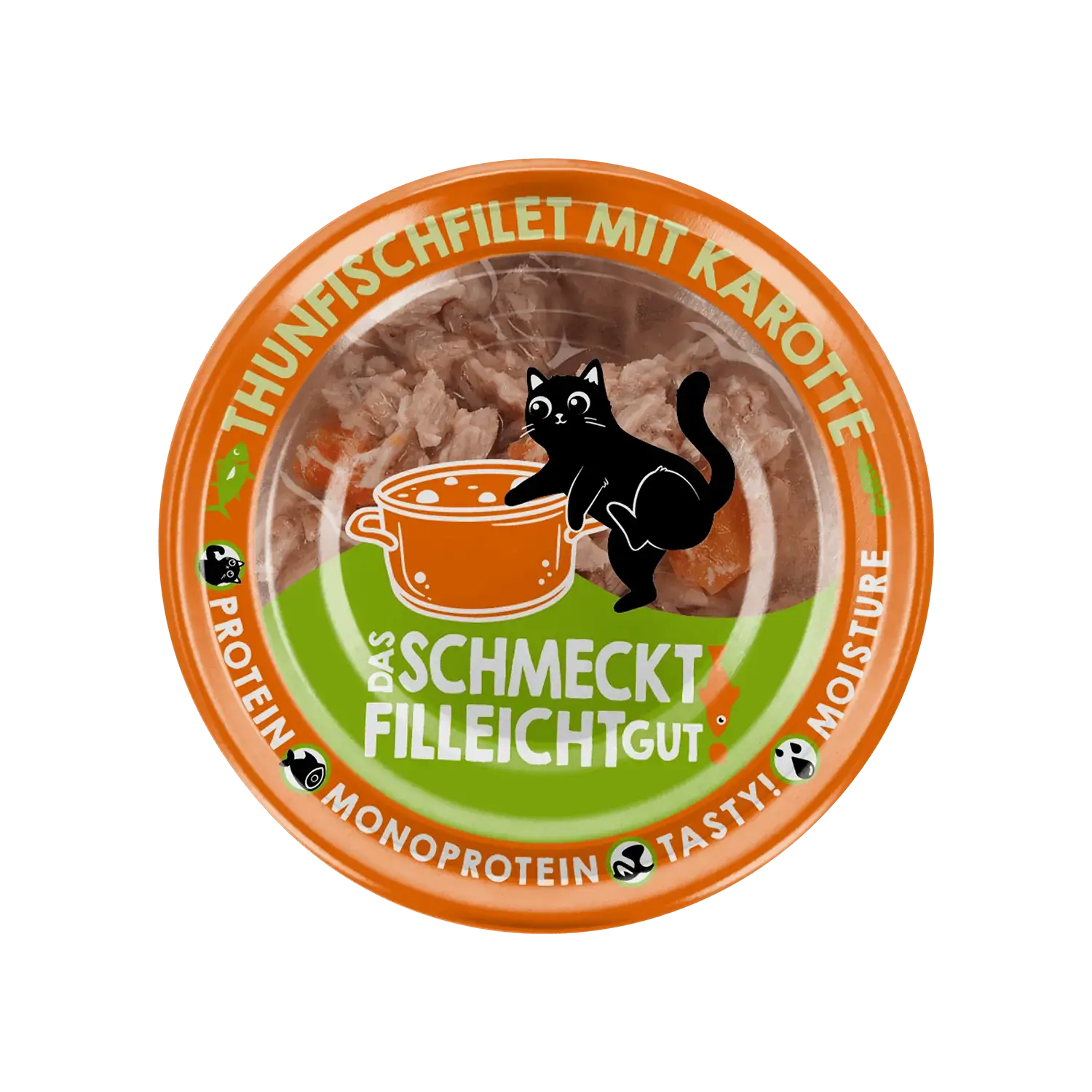 Lucky Lou Extrafood Thunfisch mit Karotte in Sud 70g Dose – Bild 3