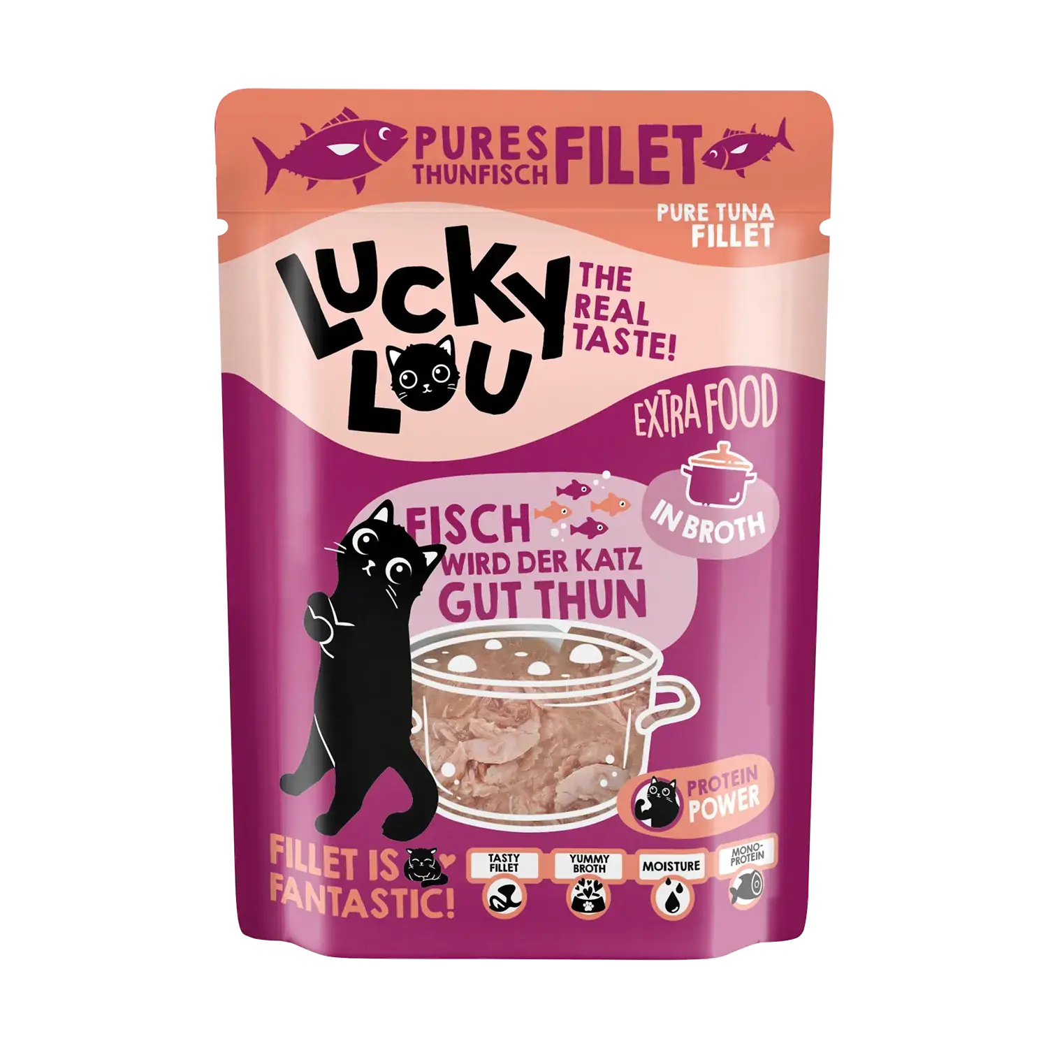 Lucky Lou Extrafood Thunfischfilet in Sud 70g Pouch