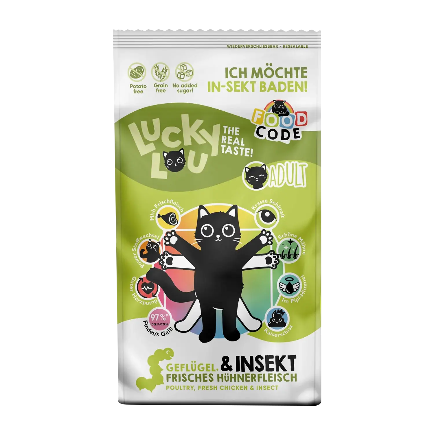 Lucky Lou Food Code Lifestage Adult Geflügel & Insekten