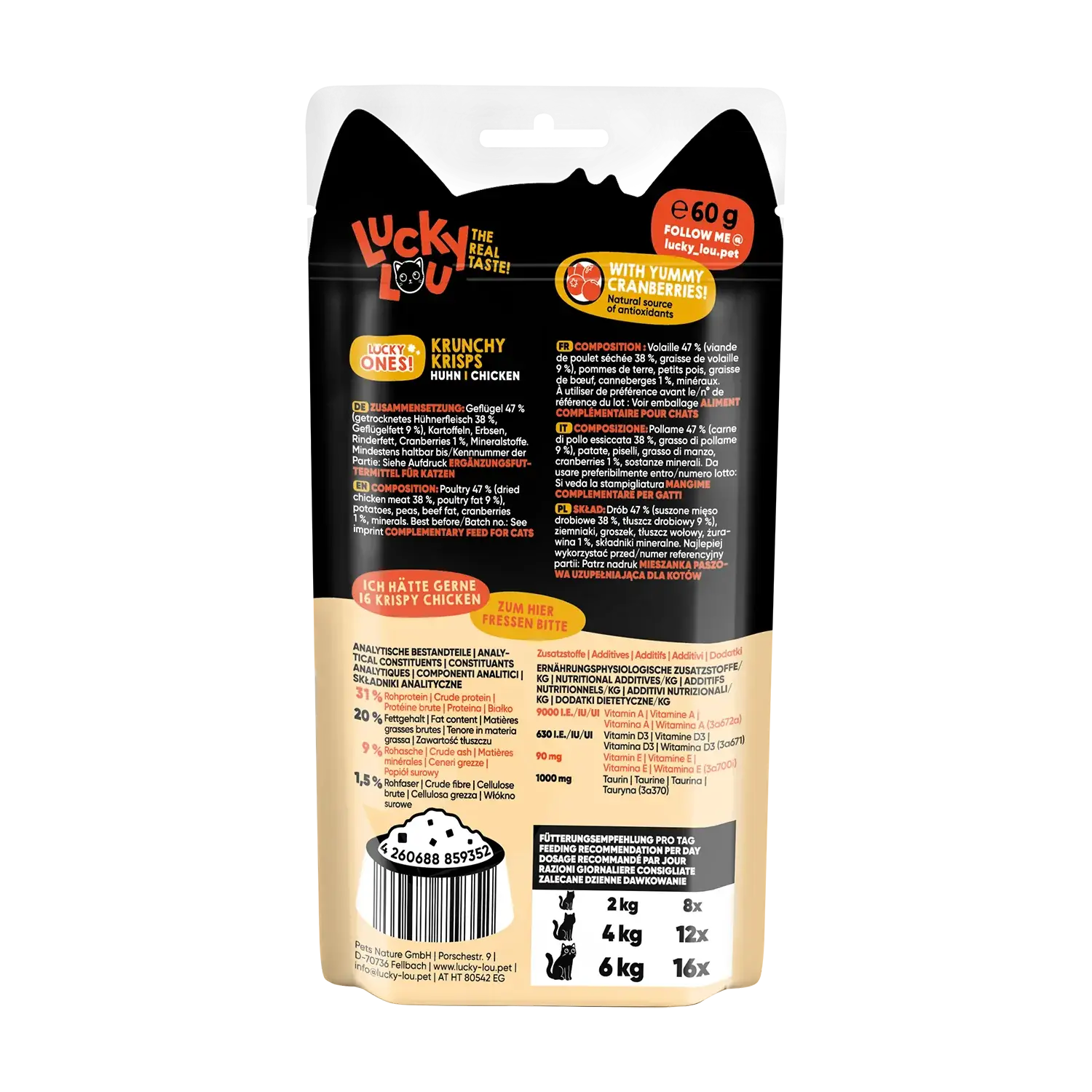 Lucky Lou Krunchy Krisps Huhn 60g – Bild 3