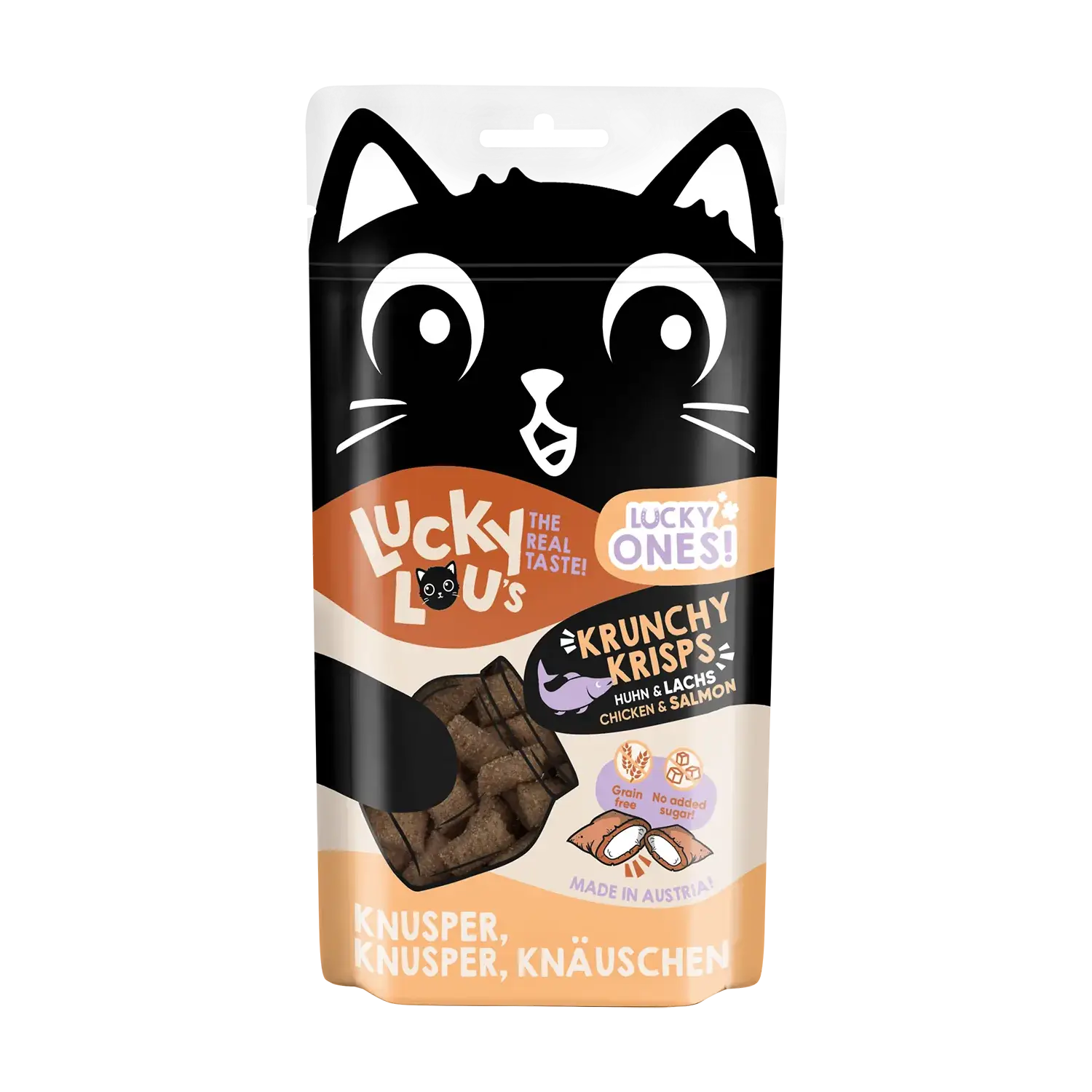 Lucky Lou Krunchy Krisps Huhn & Lachs 60g