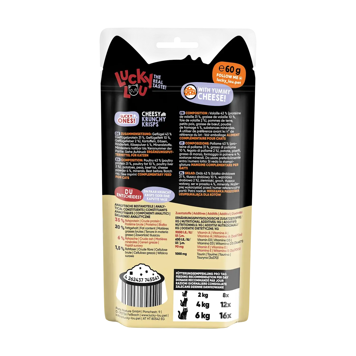 Lucky Lou Krunchy Krisps Käse 60g – Bild 3