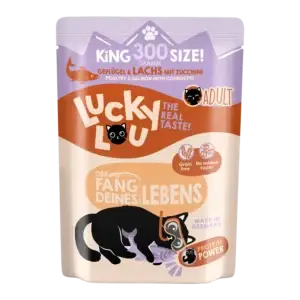 Lucky Lou Lifestage Adult Geflügel & Lachs Pouch/Frischebeutel - 300g