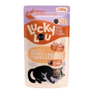 Lucky Lou Lifestage Adult Geflügel & Lachs Pouch/Frischebeutel