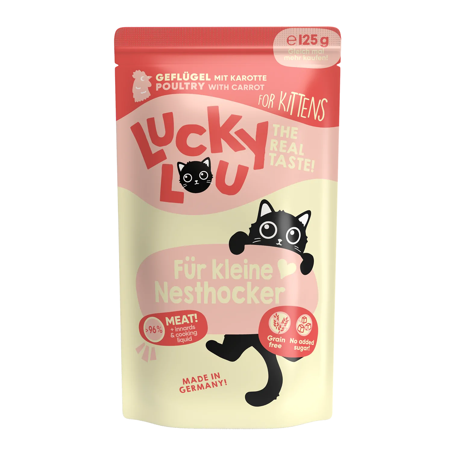 Lucky Lou Lifestage Kitten Geflügel Frischebeutel/Pouch