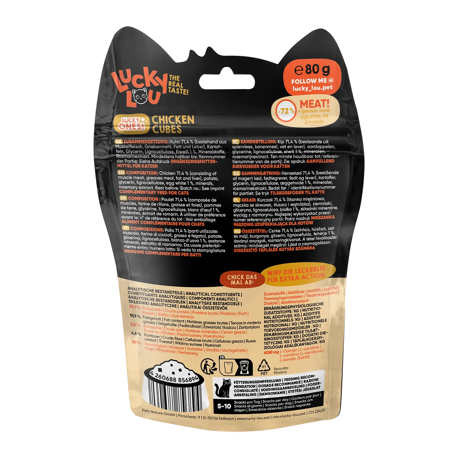 Lucky Lou Lucky Ones Cubes Huhn 80g – Bild 4
