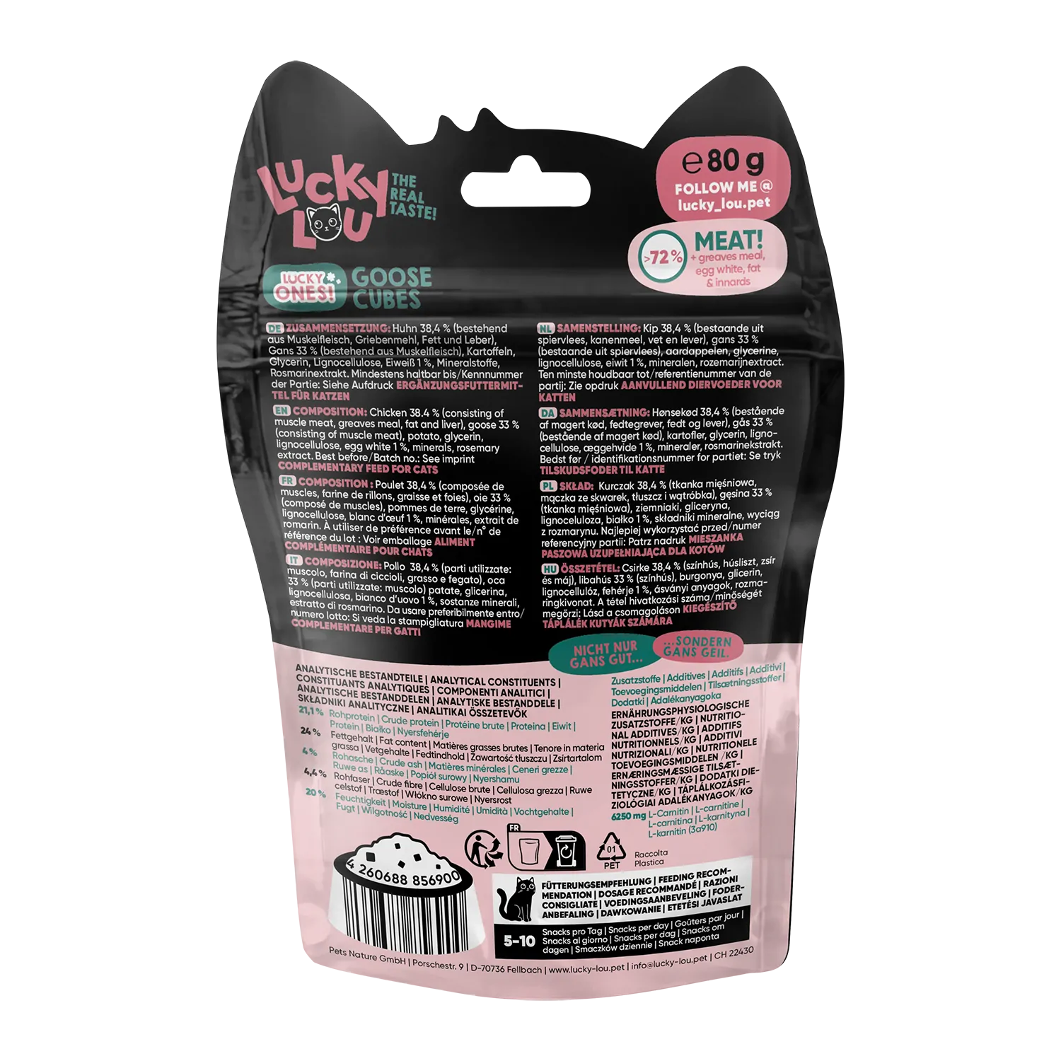 Lucky Lou Lucky Ones Cubes Huhn & Gans 80g – Bild 4