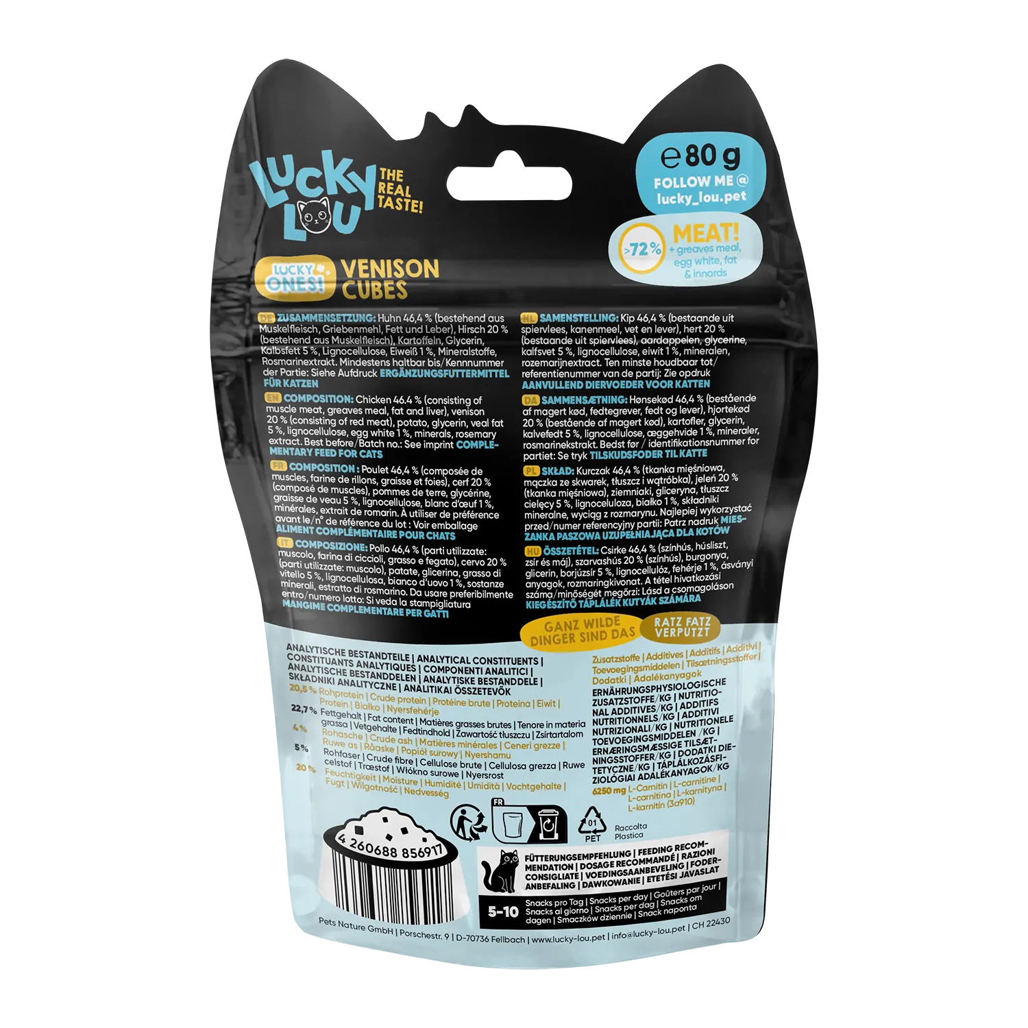 Lucky Lou Lucky Ones Cubes Huhn & Hirsch 80g – Bild 4