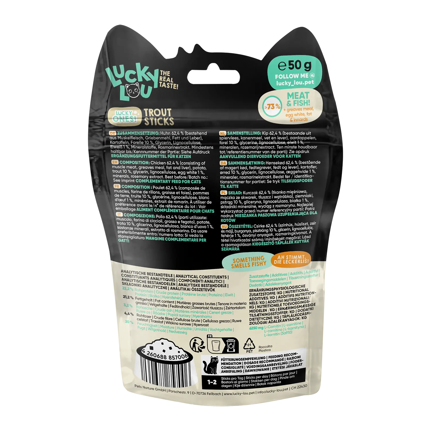 Lucky Lou Lucky Ones Sticks Huhn & Forelle 50g – Bild 4